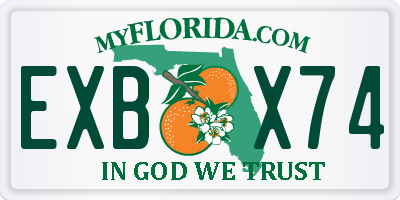 FL license plate EXBX74