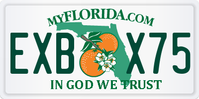 FL license plate EXBX75