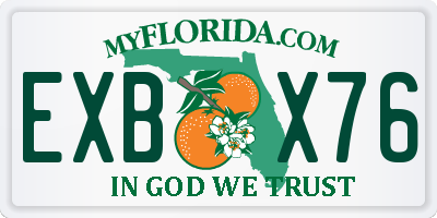 FL license plate EXBX76