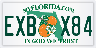 FL license plate EXBX84