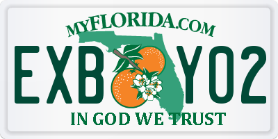 FL license plate EXBY02