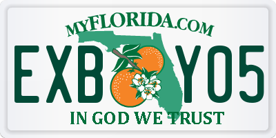 FL license plate EXBY05