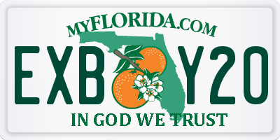 FL license plate EXBY20