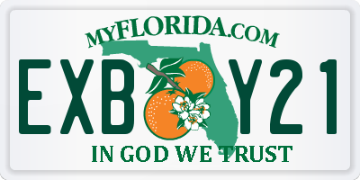 FL license plate EXBY21