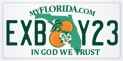 FL license plate EXBY23