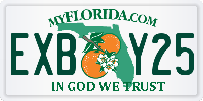 FL license plate EXBY25