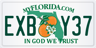 FL license plate EXBY37