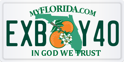 FL license plate EXBY40