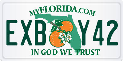 FL license plate EXBY42