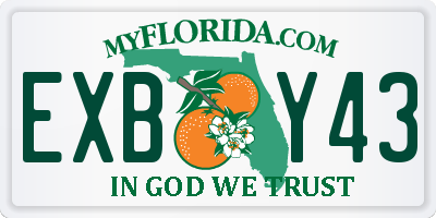 FL license plate EXBY43