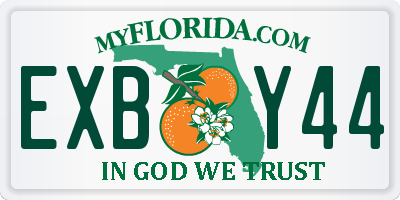 FL license plate EXBY44