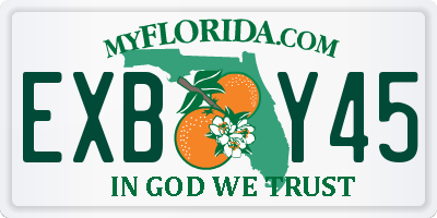 FL license plate EXBY45