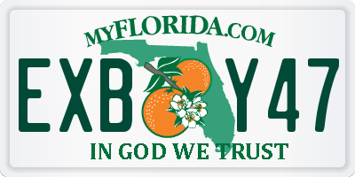 FL license plate EXBY47