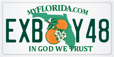 FL license plate EXBY48