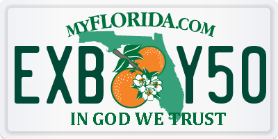 FL license plate EXBY50