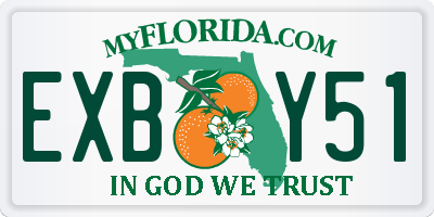 FL license plate EXBY51
