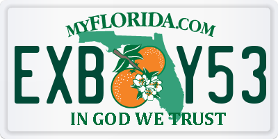 FL license plate EXBY53