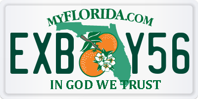 FL license plate EXBY56