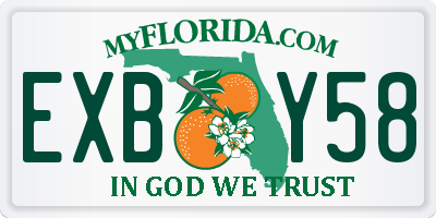 FL license plate EXBY58