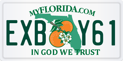 FL license plate EXBY61