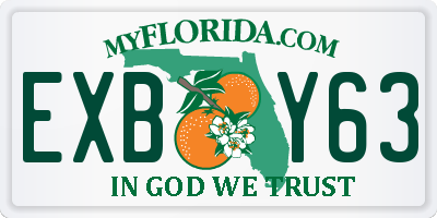 FL license plate EXBY63