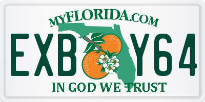 FL license plate EXBY64