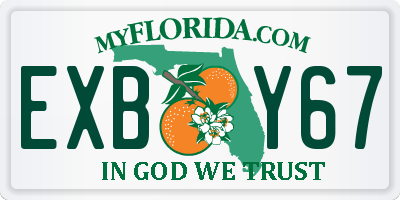FL license plate EXBY67