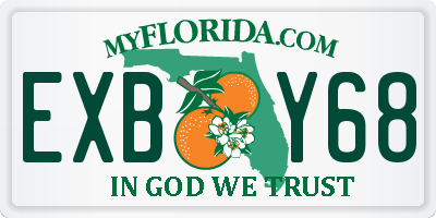 FL license plate EXBY68