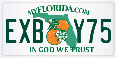 FL license plate EXBY75