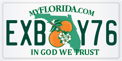 FL license plate EXBY76