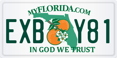 FL license plate EXBY81