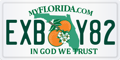 FL license plate EXBY82