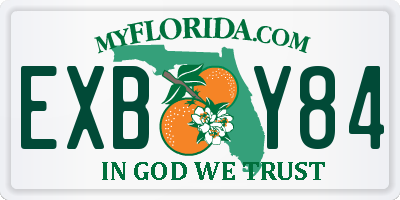 FL license plate EXBY84