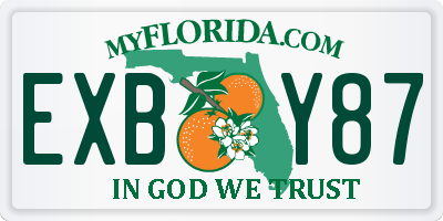 FL license plate EXBY87