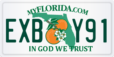 FL license plate EXBY91