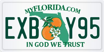 FL license plate EXBY95