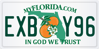 FL license plate EXBY96