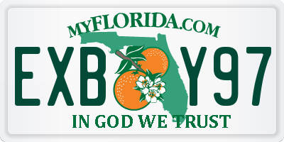 FL license plate EXBY97