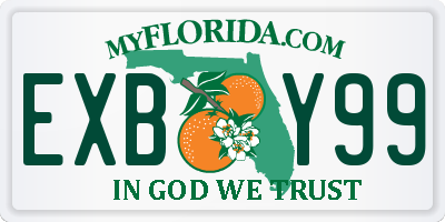 FL license plate EXBY99