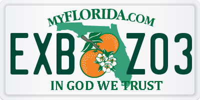 FL license plate EXBZ03
