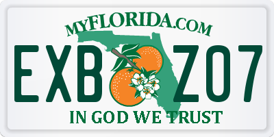 FL license plate EXBZ07