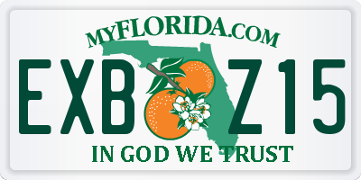 FL license plate EXBZ15