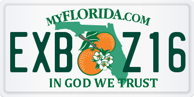 FL license plate EXBZ16