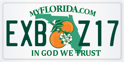 FL license plate EXBZ17