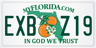 FL license plate EXBZ19
