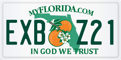 FL license plate EXBZ21