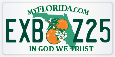 FL license plate EXBZ25