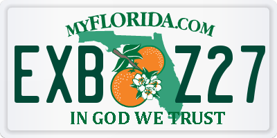 FL license plate EXBZ27