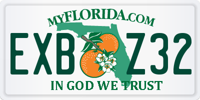 FL license plate EXBZ32