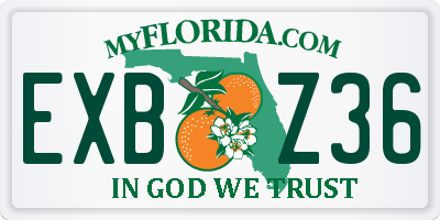 FL license plate EXBZ36